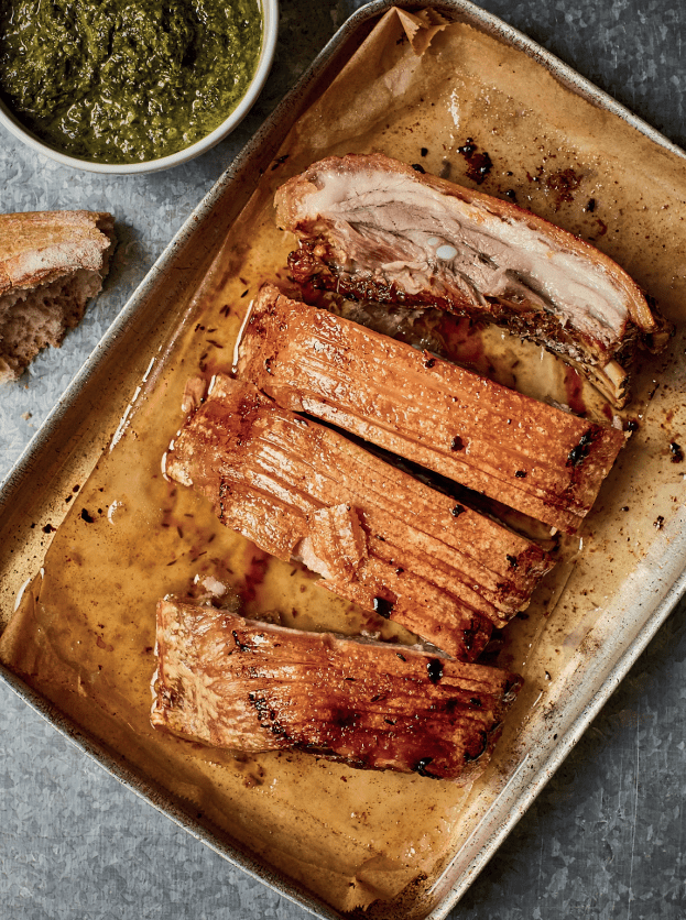 Pork belly and mojo verde from Sabor