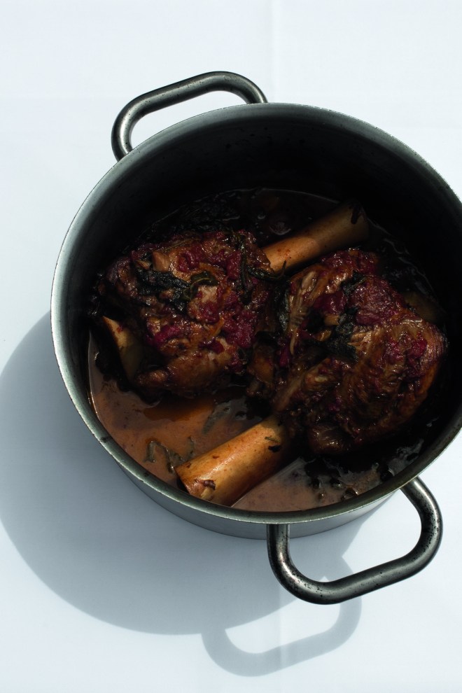 veal shin with barolo and sage