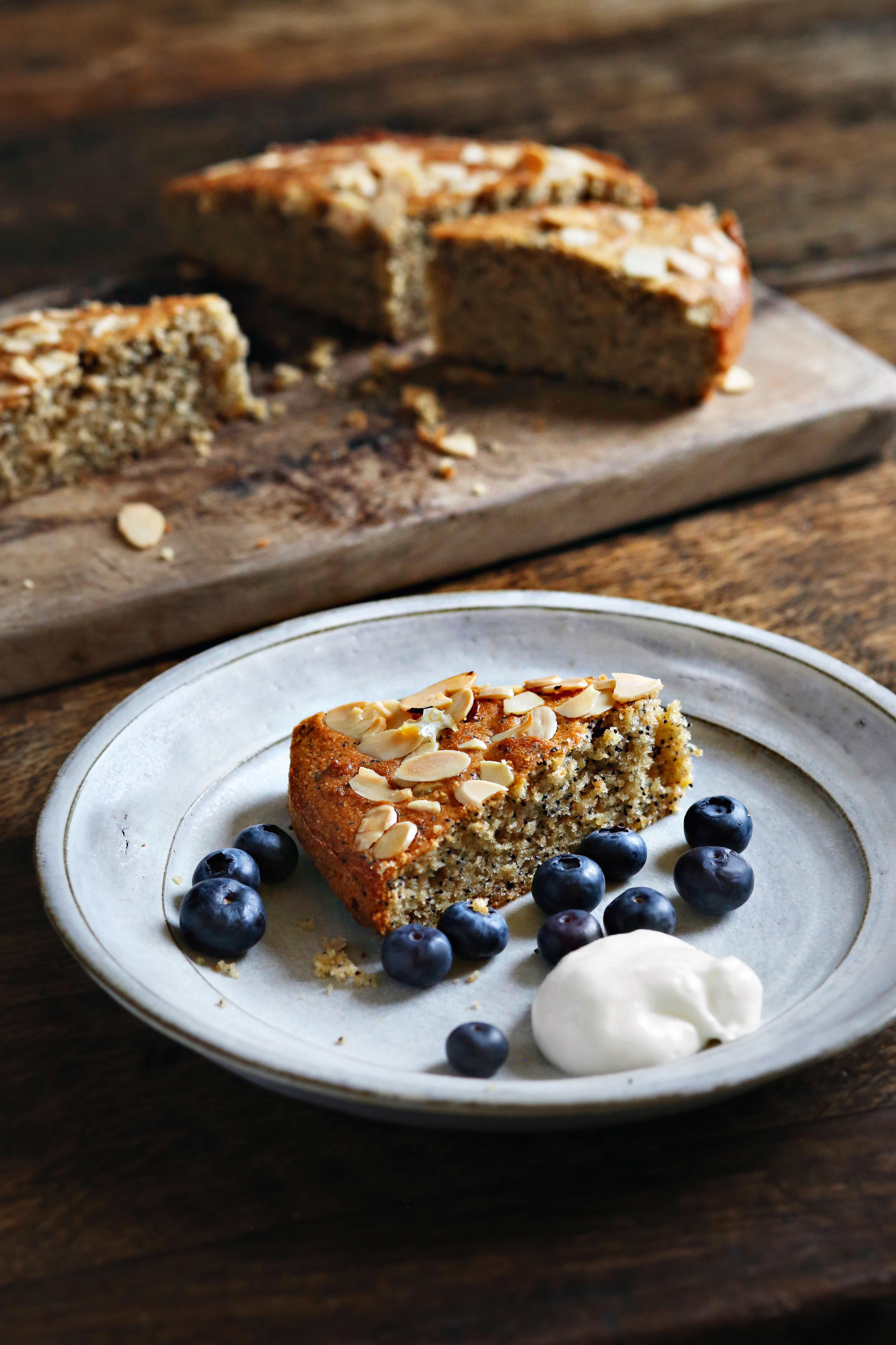 Seedy almond cake